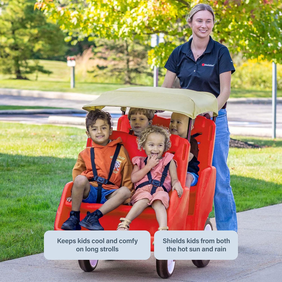 Gaggle Parade 4 Buggy Sun & Rain Fabric Canopy, Black