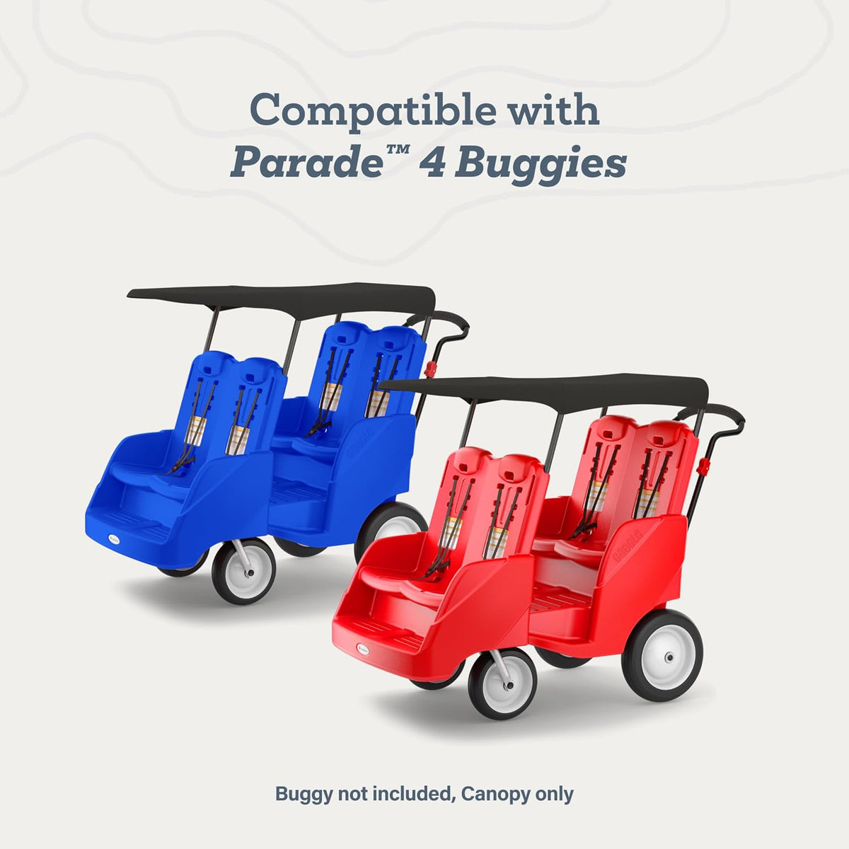 Gaggle Parade 4 Buggy Sun & Rain Fabric Canopy, Black