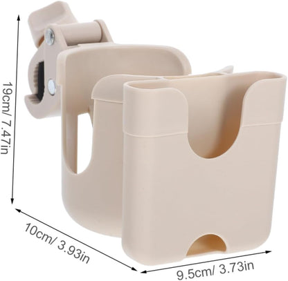Multi-Functional Stroller Drink Holder with Phone Mount and Bottle Organizer Cup Holder Rack for Bikes Scooters and Kayaks Easy Install Double-Lock System