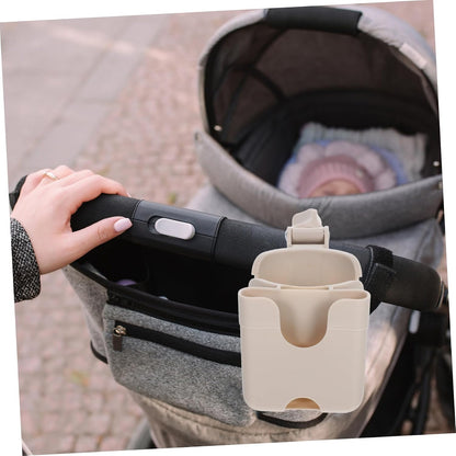 Multi-Functional Stroller Drink Holder with Phone Mount and Bottle Organizer Cup Holder Rack for Bikes Scooters and Kayaks Easy Install Double-Lock System