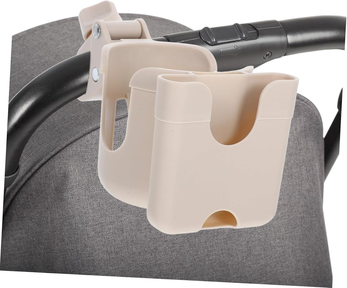 Multi-Functional Stroller Drink Holder with Phone Mount and Bottle Organizer Cup Holder Rack for Bikes Scooters and Kayaks Easy Install Double-Lock System