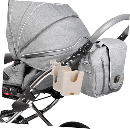 Multi-Functional Stroller Drink Holder with Phone Mount and Bottle Organizer Cup Holder Rack for Bikes Scooters and Kayaks Easy Install Double-Lock System