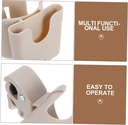 Multi-Functional Stroller Drink Holder with Phone Mount and Bottle Organizer Cup Holder Rack for Bikes Scooters and Kayaks Easy Install Double-Lock System