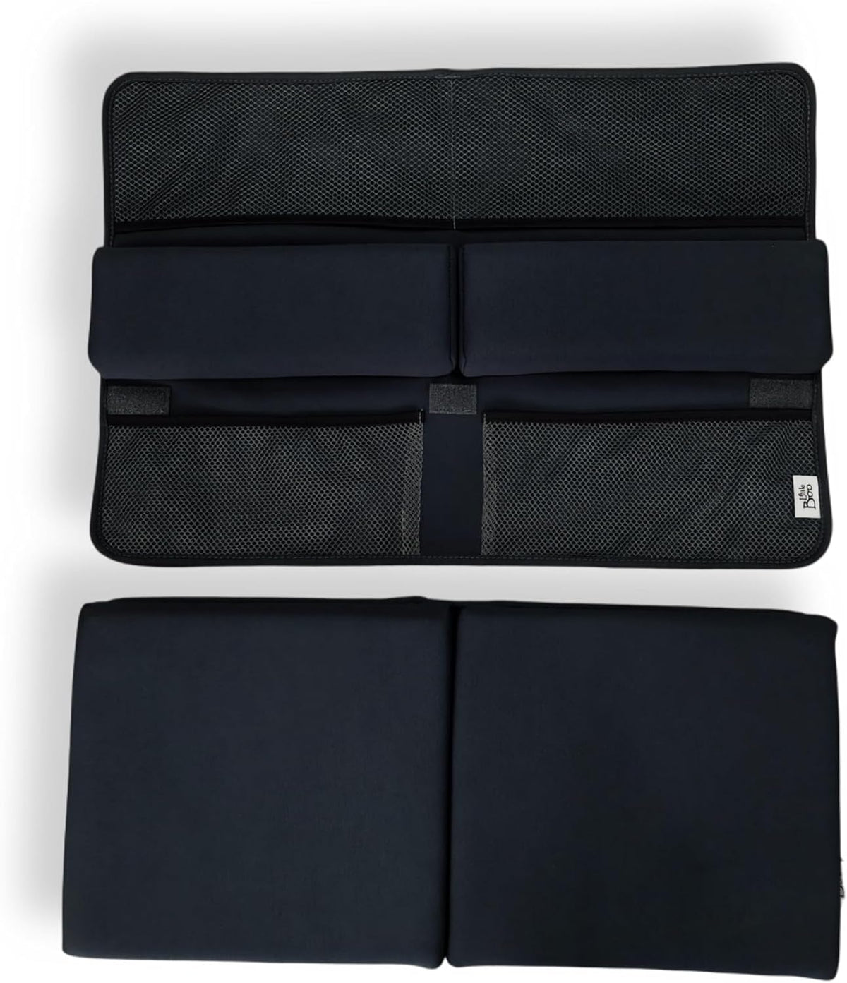 NEW Luxury Bath Kneeling Pad and Elbow Rest Set - THICK SOFT Bath Kneeler Pad and Bath Toys Organizer with Pockets - Supports Knees and Elbows - Bath Kneeling Pad for Baby Bathtime - Dark Grey