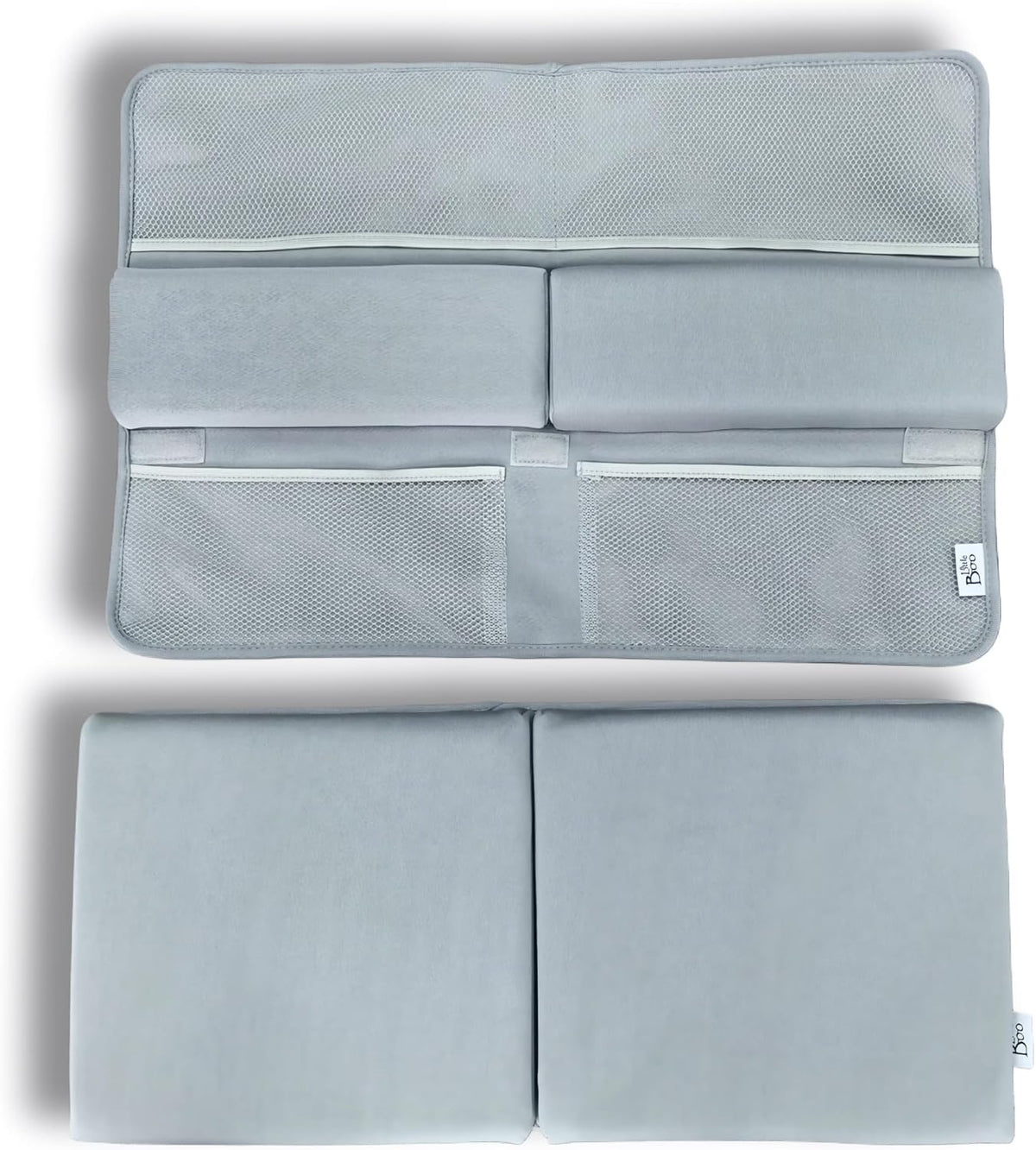 NEW Luxury Bath Kneeling Pad and Elbow Rest Set - THICK SOFT Bath Kneeler Pad and Bath Toys Organizer with Pockets - Supports Knees and Elbows - Bath Kneeling Pad for Baby Bathtime - Dark Grey