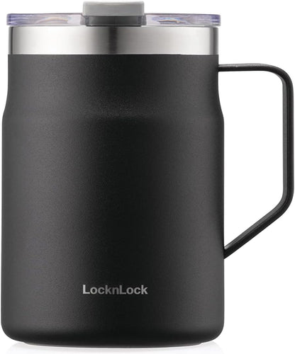 Metro Mug, Premium 18/8 Stainless Steel Metal, Double Wall Insulated, Portable Coffee Cup with Lid and Handle for Hot and Cold Drinks, Blue, 20 oz