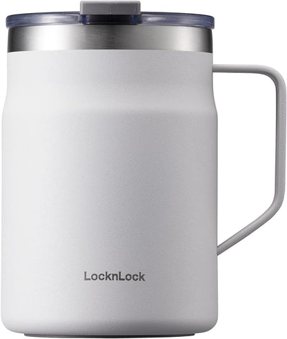 Metro Mug, Premium 18/8 Stainless Steel Metal, Double Wall Insulated, Portable Coffee Cup with Lid and Handle for Hot and Cold Drinks, Blue, 20 oz