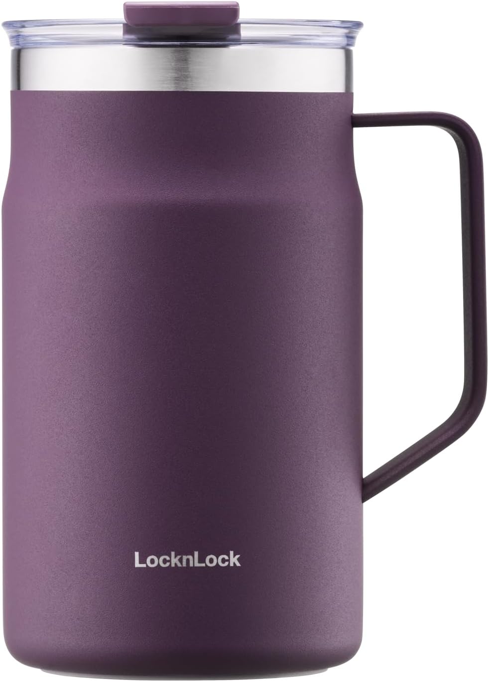 Metro Mug, Premium 18/8 Stainless Steel Metal, Double Wall Insulated, Portable Coffee Cup with Lid and Handle for Hot and Cold Drinks, Blue, 20 oz