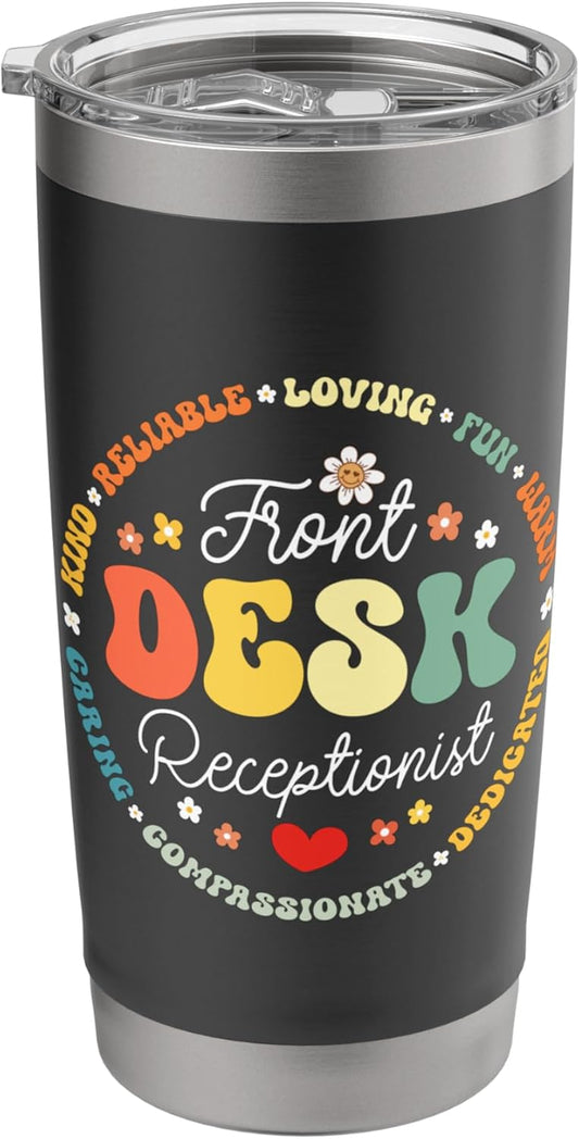 Front Desk Receptionist Appreciation Admin Squad Stainless Steel Insulated Tumbler