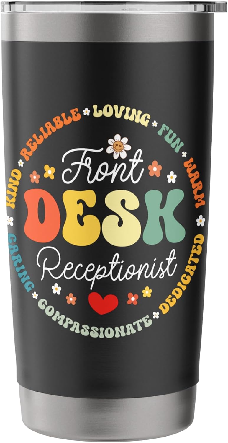Front Desk Receptionist Appreciation Admin Squad Stainless Steel Insulated Tumbler