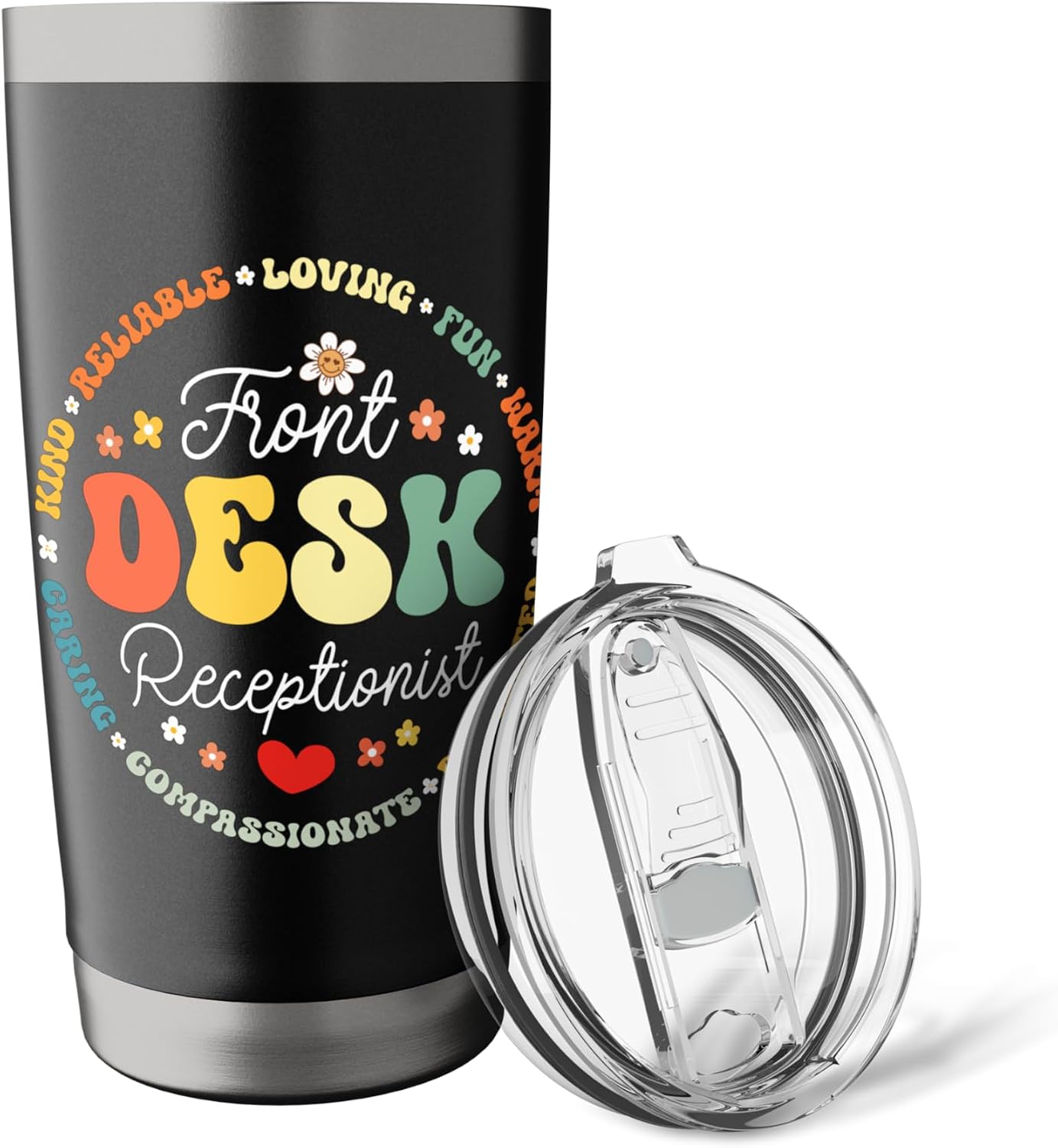 Front Desk Receptionist Appreciation Admin Squad Stainless Steel Insulated Tumbler