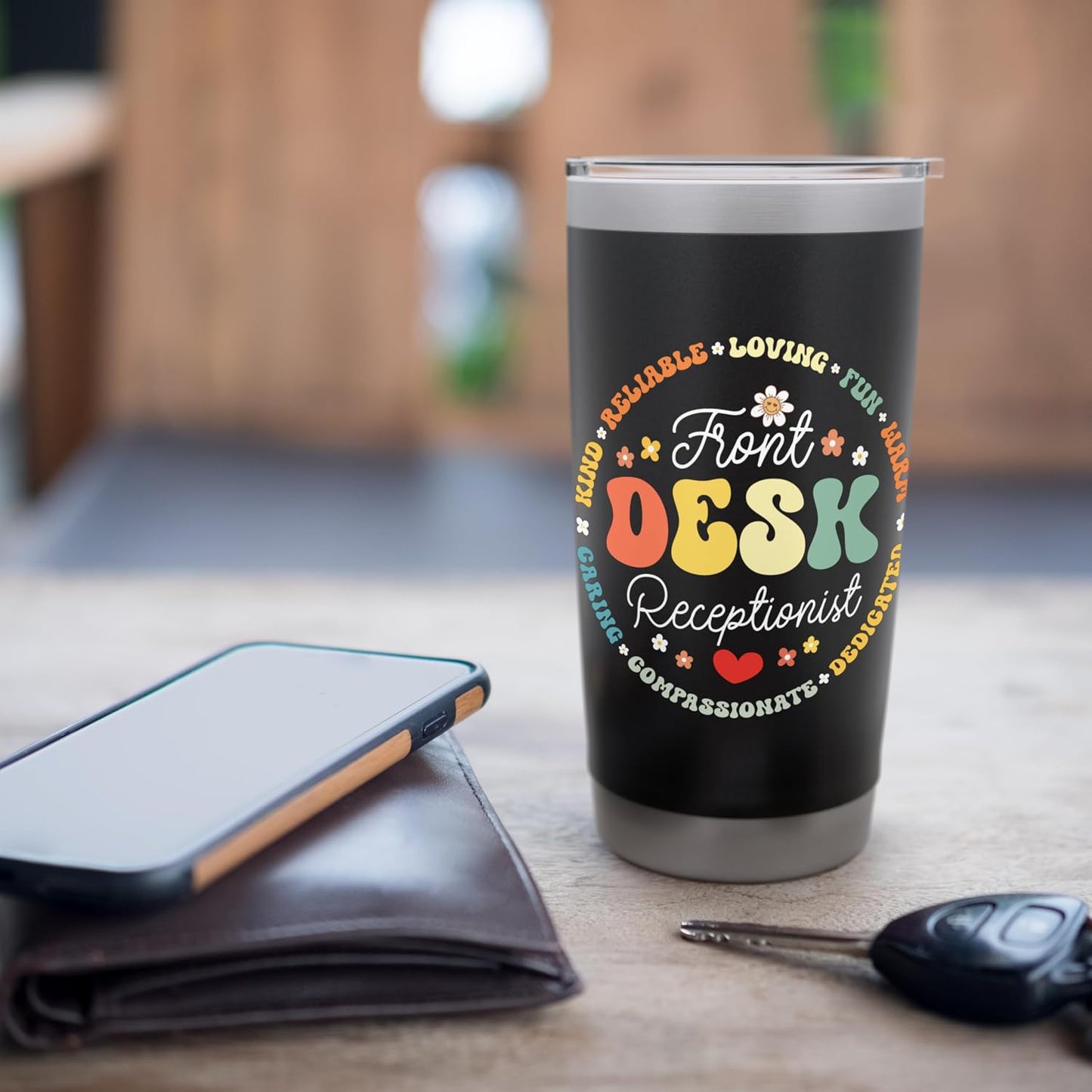 Front Desk Receptionist Appreciation Admin Squad Stainless Steel Insulated Tumbler