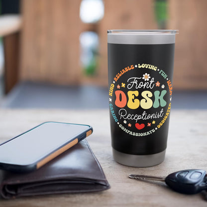 Front Desk Receptionist Appreciation Admin Squad Stainless Steel Insulated Tumbler