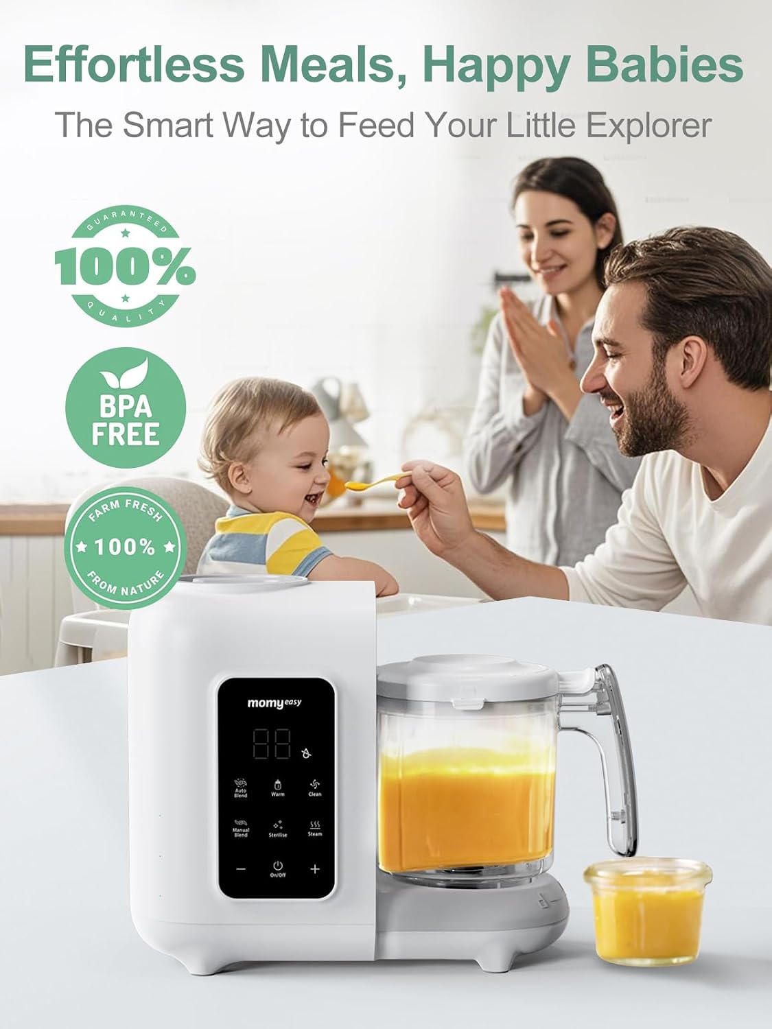 Baby Food Maker, Baby Food Processor with Steam & Grinding