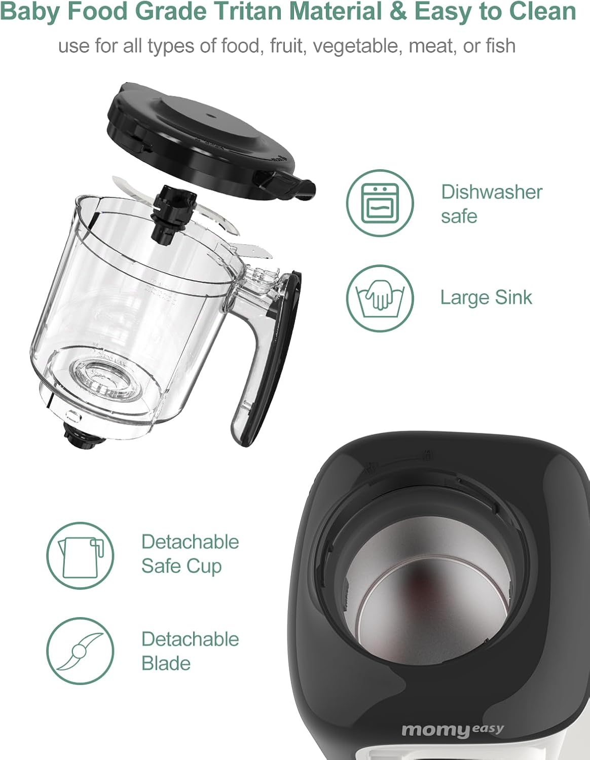 Baby Food Maker, Baby Food Processor with Steam & Grinding