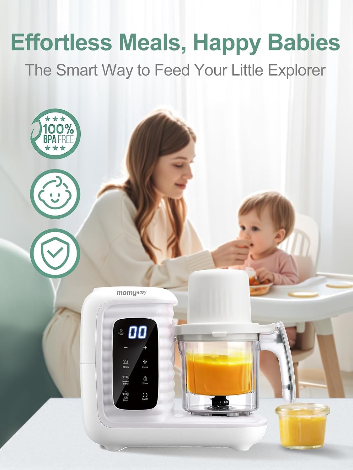 Baby Food Maker, Baby Food Processor with Steam & Grinding