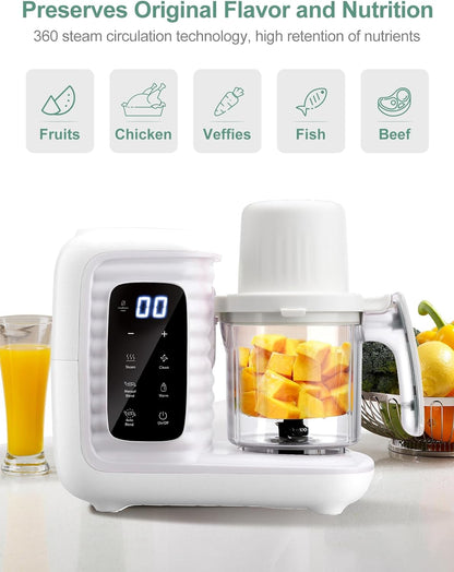 Baby Food Maker, Baby Food Processor with Steam & Grinding
