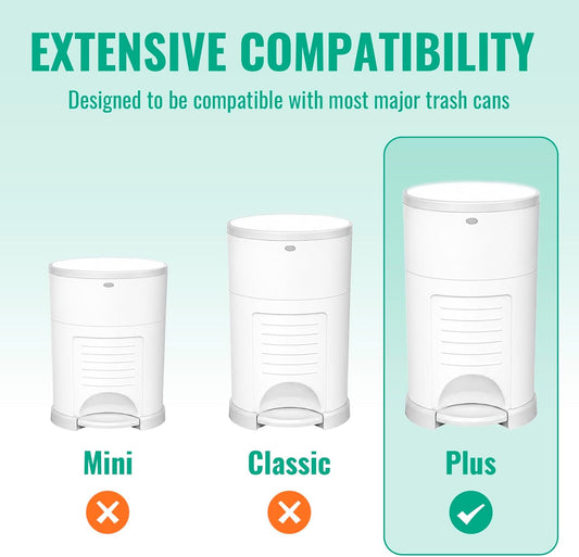 Compatible with Diaper Dekor Plus Diaper Pail Refills | Lemon Scent 2 Count | Extra Thick Leak Proof Odor Control | Most Economical Refills for Diaper Dekor Classic & Eko Style Pails