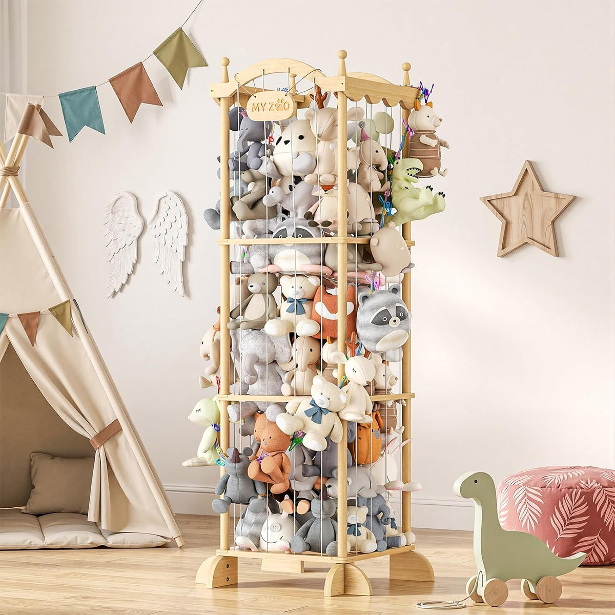 Stuffed Animal Storage Plushies Organizer for Kids Room