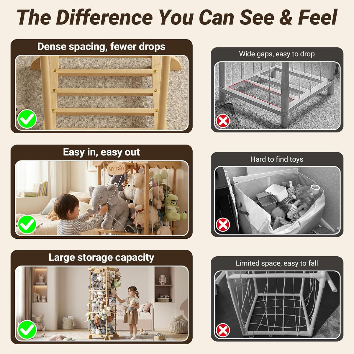 Stuffed Animal Storage Plushies Organizer for Kids Room