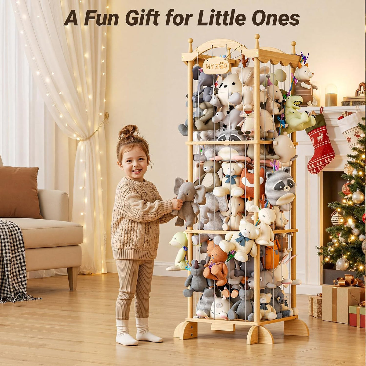 Stuffed Animal Storage Plushies Organizer for Kids Room