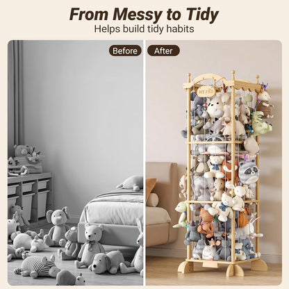 Stuffed Animal Storage Plushies Organizer for Kids Room