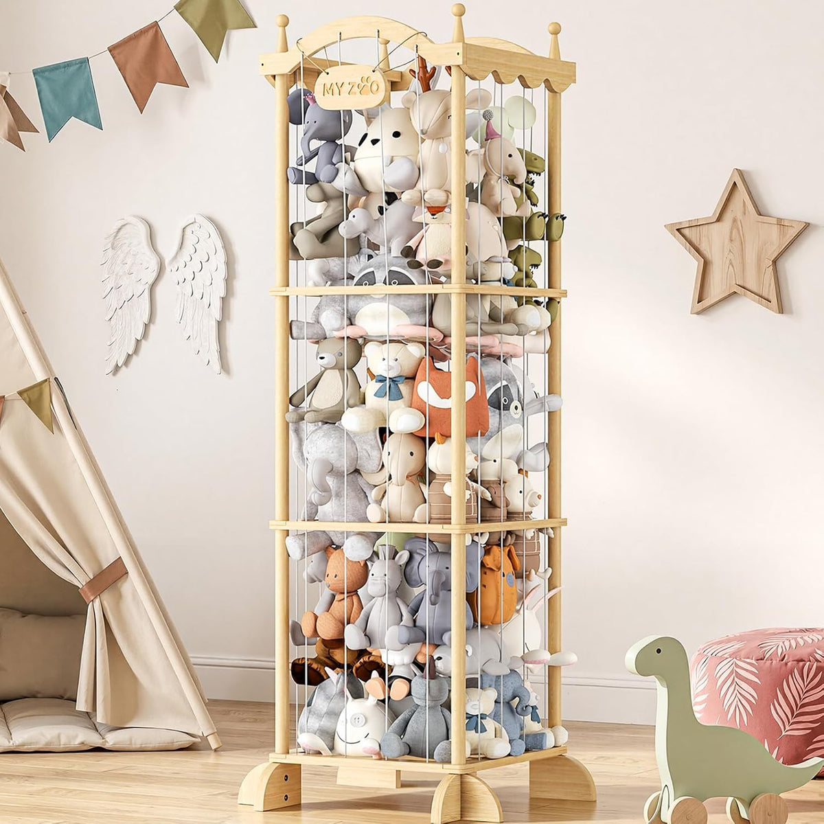 Stuffed Animal Storage Plushies Organizer for Kids Room
