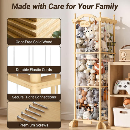 Stuffed Animal Storage Plushies Organizer for Kids Room