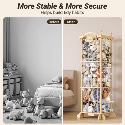 Stuffed Animal Storage Plushies Organizer for Kids Room