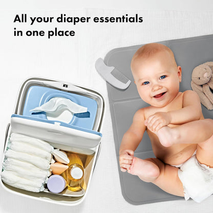Diaper Caddy with Changing Mat