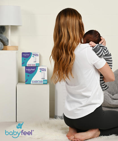 Refill Bags Compatible with DEKOR MINI Diaper Pails, 8 Pack
