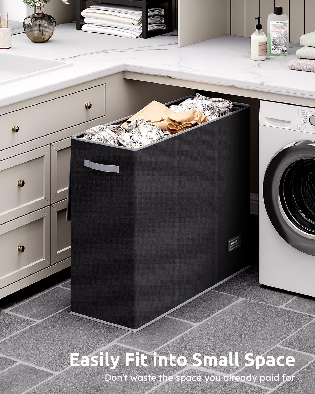 Laundry Hamper 3 section with lid and 3 Pcs Bag, Large Hamper 3 compartment 180L, Laundry Basket Laundry sorter Clothes hamper for Laundryroom Bedroom Blanket Storage Organizer