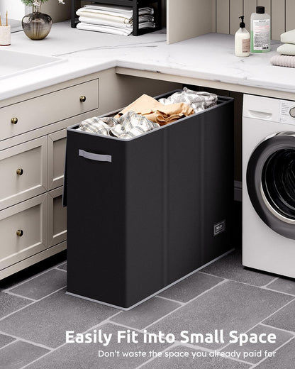 Laundry Hamper 3 section with lid and 3 Pcs Bag, Large Hamper 3 compartment 180L, Laundry Basket Laundry sorter Clothes hamper for Laundryroom Bedroom Blanket Storage Organizer