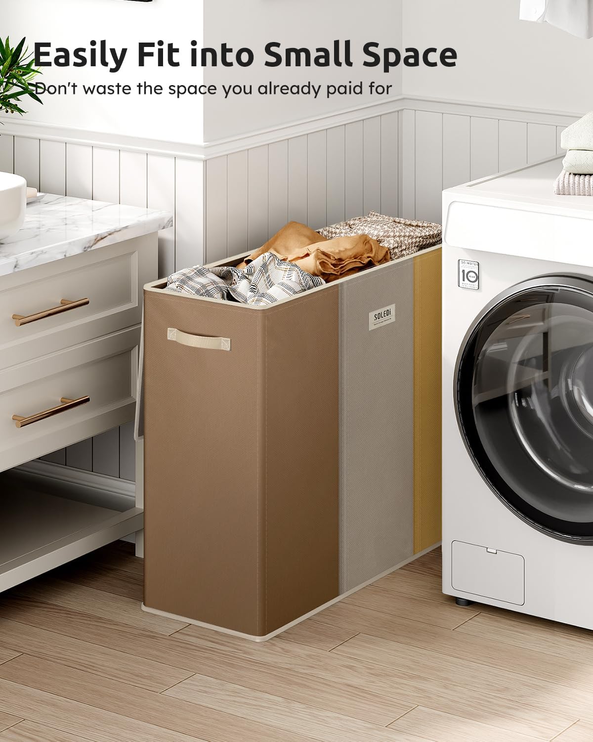 Laundry Hamper 3 section with lid and 3 Pcs Bag, Large Hamper 3 compartment 180L, Laundry Basket Laundry sorter Clothes hamper for Laundryroom Bedroom Blanket Storage Organizer