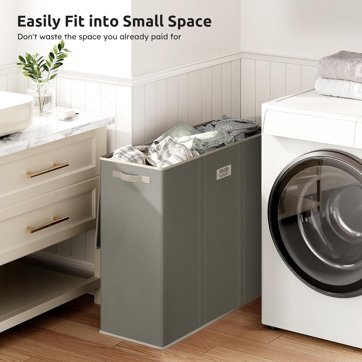 Laundry Hamper 3 section with lid and 3 Pcs Bag, Large Hamper 3 compartment 180L, Laundry Basket Laundry sorter Clothes hamper for Laundryroom Bedroom Blanket Storage Organizer
