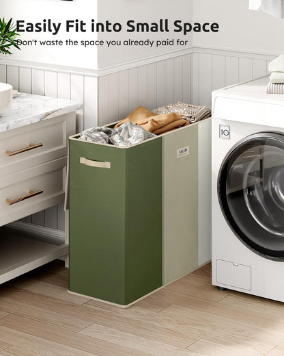 Laundry Hamper 3 section with lid and 3 Pcs Bag, Large Hamper 3 compartment 180L, Laundry Basket Laundry sorter Clothes hamper for Laundryroom Bedroom Blanket Storage Organizer