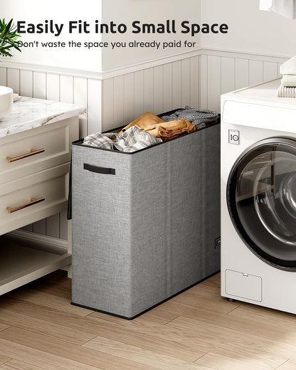 Laundry Hamper 3 section with lid and 3 Pcs Bag, Large Hamper 3 compartment 180L, Laundry Basket Laundry sorter Clothes hamper for Laundryroom Bedroom Blanket Storage Organizer