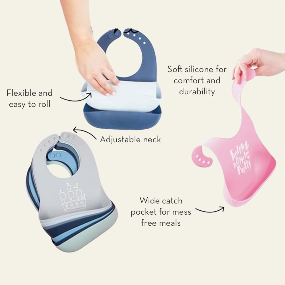 Silicone Baby Bib, Very Busy