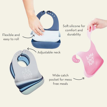 Silicone Baby Bib, Very Busy