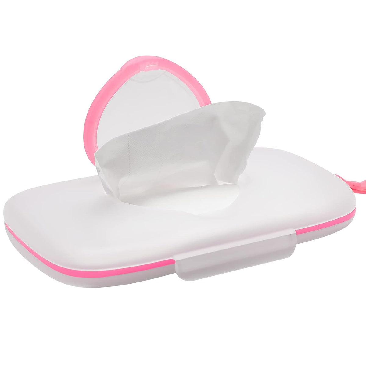 Baby Wipes Dispenser: On- The- Go Wipes Dispenser Travel Wipes Case Baby Wipe Holder Outdoor Stroller Wet Wipes Box Portable Refillable Wipes Container Pink