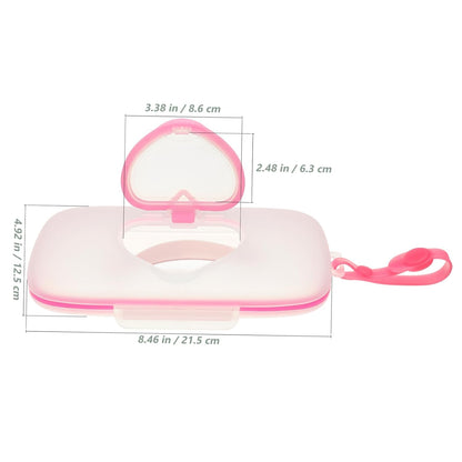 Baby Wipes Dispenser: On- The- Go Wipes Dispenser Travel Wipes Case Baby Wipe Holder Outdoor Stroller Wet Wipes Box Portable Refillable Wipes Container Pink