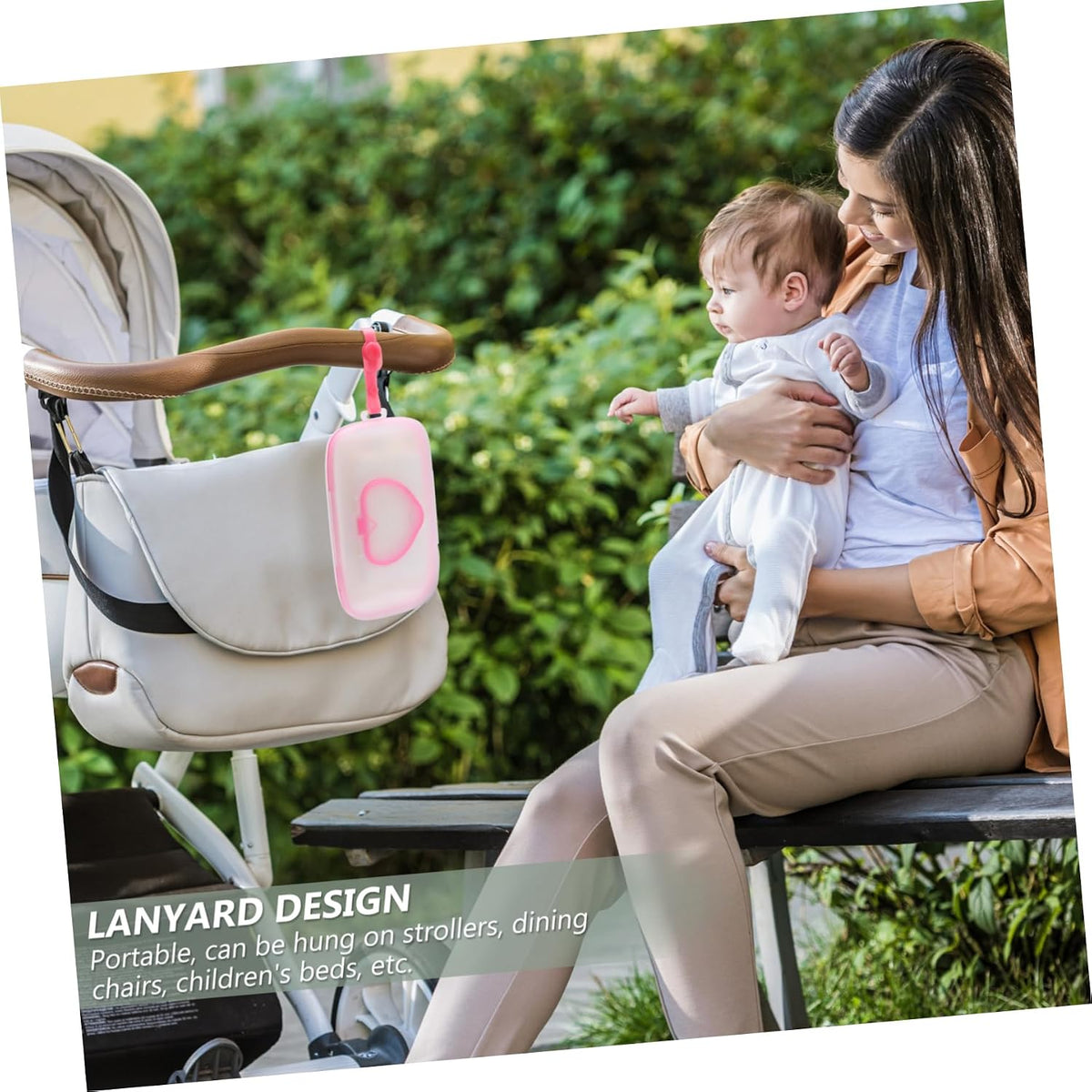 Baby Wipes Dispenser: On- The- Go Wipes Dispenser Travel Wipes Case Baby Wipe Holder Outdoor Stroller Wet Wipes Box Portable Refillable Wipes Container Pink