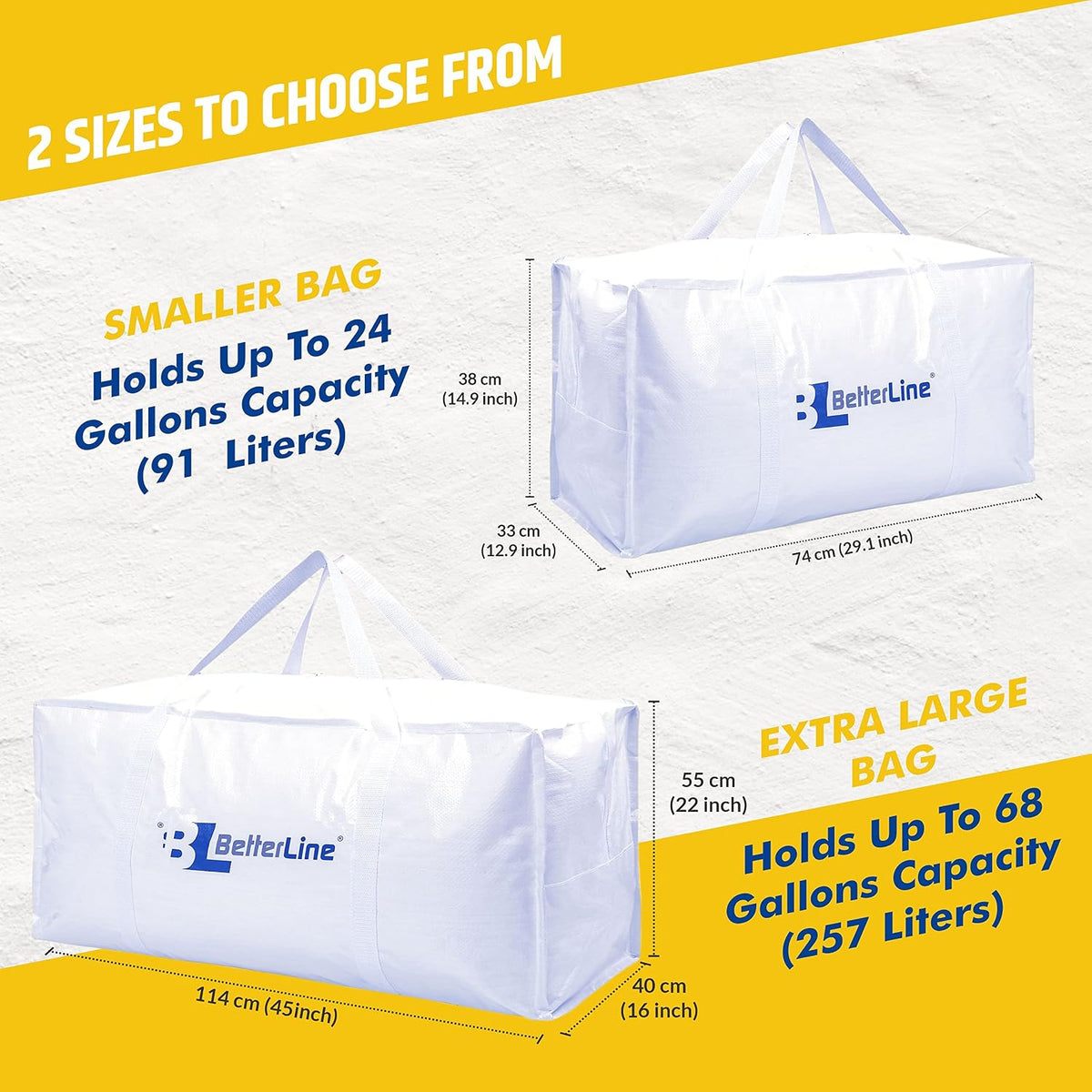 Extra Large Storage Bag Heavy Duty 45x22x16 Inches 100 lbs