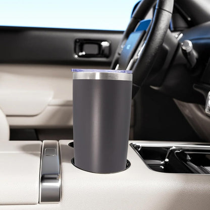20oz Tumbler Stainless Steel Tumbler Coffee Tumbler with Lid Navy, 1P | Vacuum Insulated Double Wall Travel Mug, Durable Powder Coated Coffee Mug, For Hot & Cold Drinks