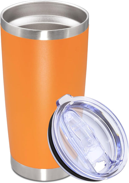 20oz Tumbler Stainless Steel Tumbler Coffee Tumbler with Lid Navy, 1P | Vacuum Insulated Double Wall Travel Mug, Durable Powder Coated Coffee Mug, For Hot & Cold Drinks