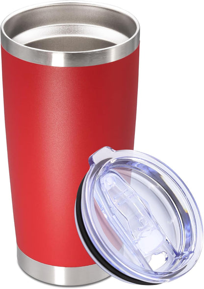 20oz Tumbler Stainless Steel Tumbler Coffee Tumbler with Lid Navy, 1P | Vacuum Insulated Double Wall Travel Mug, Durable Powder Coated Coffee Mug, For Hot & Cold Drinks