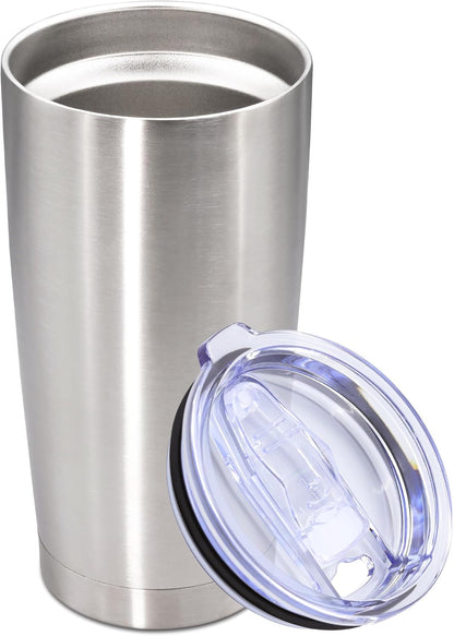 20oz Tumbler Stainless Steel Tumbler Coffee Tumbler with Lid Navy, 1P | Vacuum Insulated Double Wall Travel Mug, Durable Powder Coated Coffee Mug, For Hot & Cold Drinks