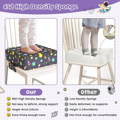 Booster Seat for Dining Table, Toddler Booster Seat for Dining Table with Safety Buckles, Anti-Scratch Easy Cleaning Toddler Seat for Table