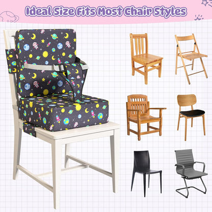 Booster Seat for Dining Table, Toddler Booster Seat for Dining Table with Safety Buckles, Anti-Scratch Easy Cleaning Toddler Seat for Table