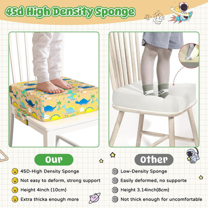 Booster Seat for Dining Table, Toddler Booster Seat for Dining Table with Safety Buckles, Anti-Scratch Easy Cleaning Toddler Seat for Table